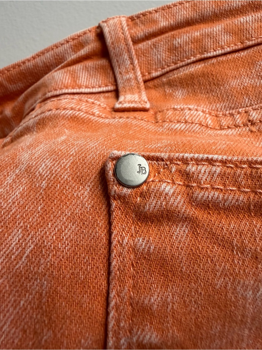 Judy Blue Orange Acid-Wash Frayed Hem Denim Shorts - Picture 6 of 14
